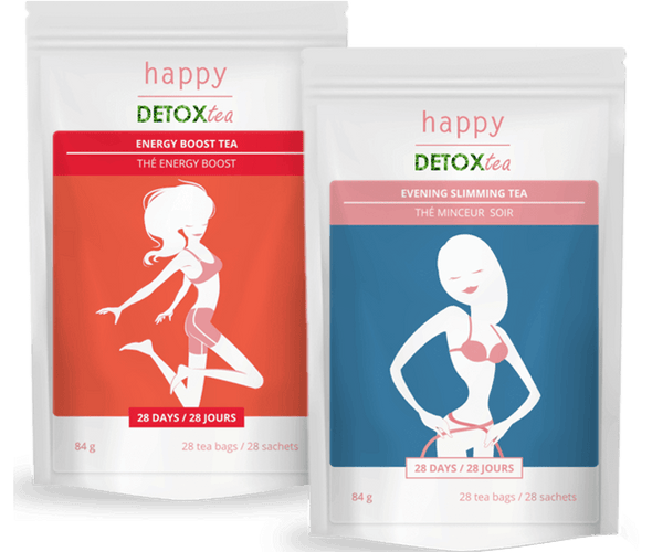 Kit thé Energy-Boost et thé Minceur Happy Detox Tea